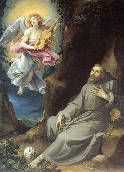 GIuseppe Cesari Called Cavaliere arpino St Francis Consoled by an Angel china oil painting image